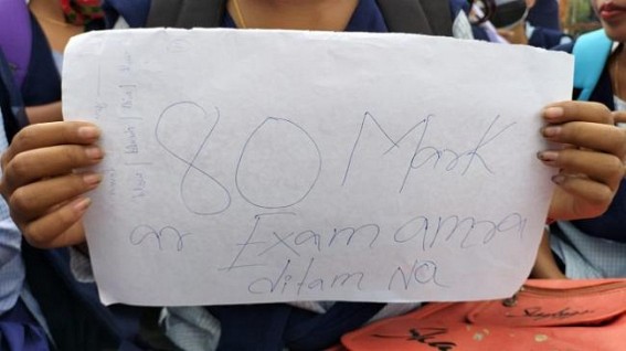 Statewide Students’ Protest in Tripura against Education Dept’s Sudden Decision of 80 Marks Exam Statewide Students’ Protest in Tripura against Education Dept’s Sudden Decision of 80 Marks Exam